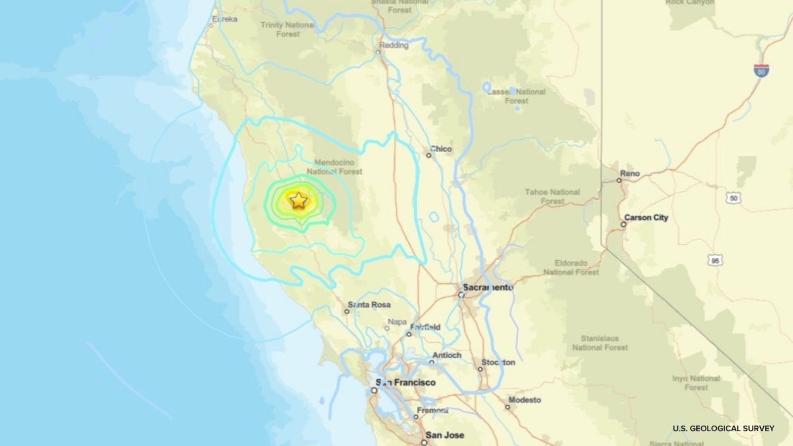 5.6-magnitude earthquake strikes Willits, Mendocino County in Northern California, USGS says
