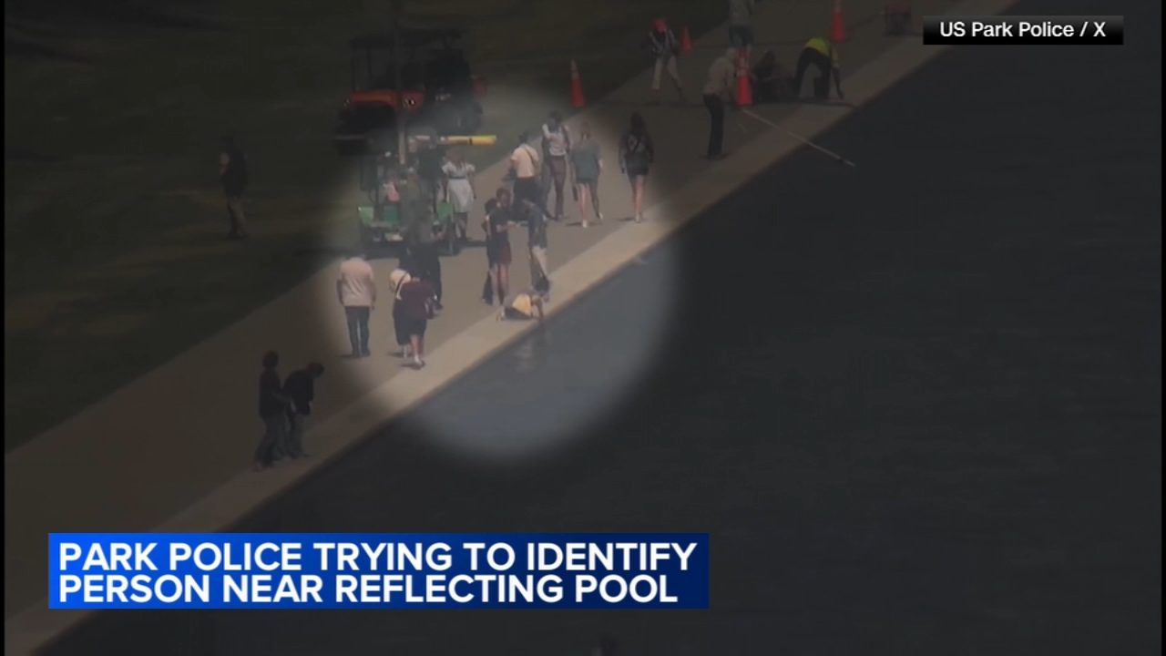 Reflecting Pool liner was cut with a sharp knife or razor, National Park Service says
