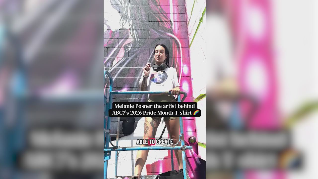 abc7.com - LA artist Melanie Posner makes a neon splash with her new sapphic West Hollywood mural