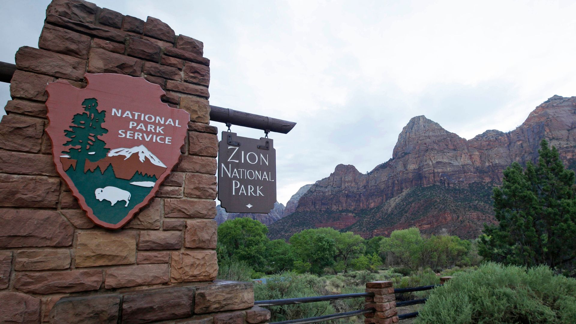 FILE - This Sept. 15, 2015, file photo, shows Zion National Park near Springdale, Utah.