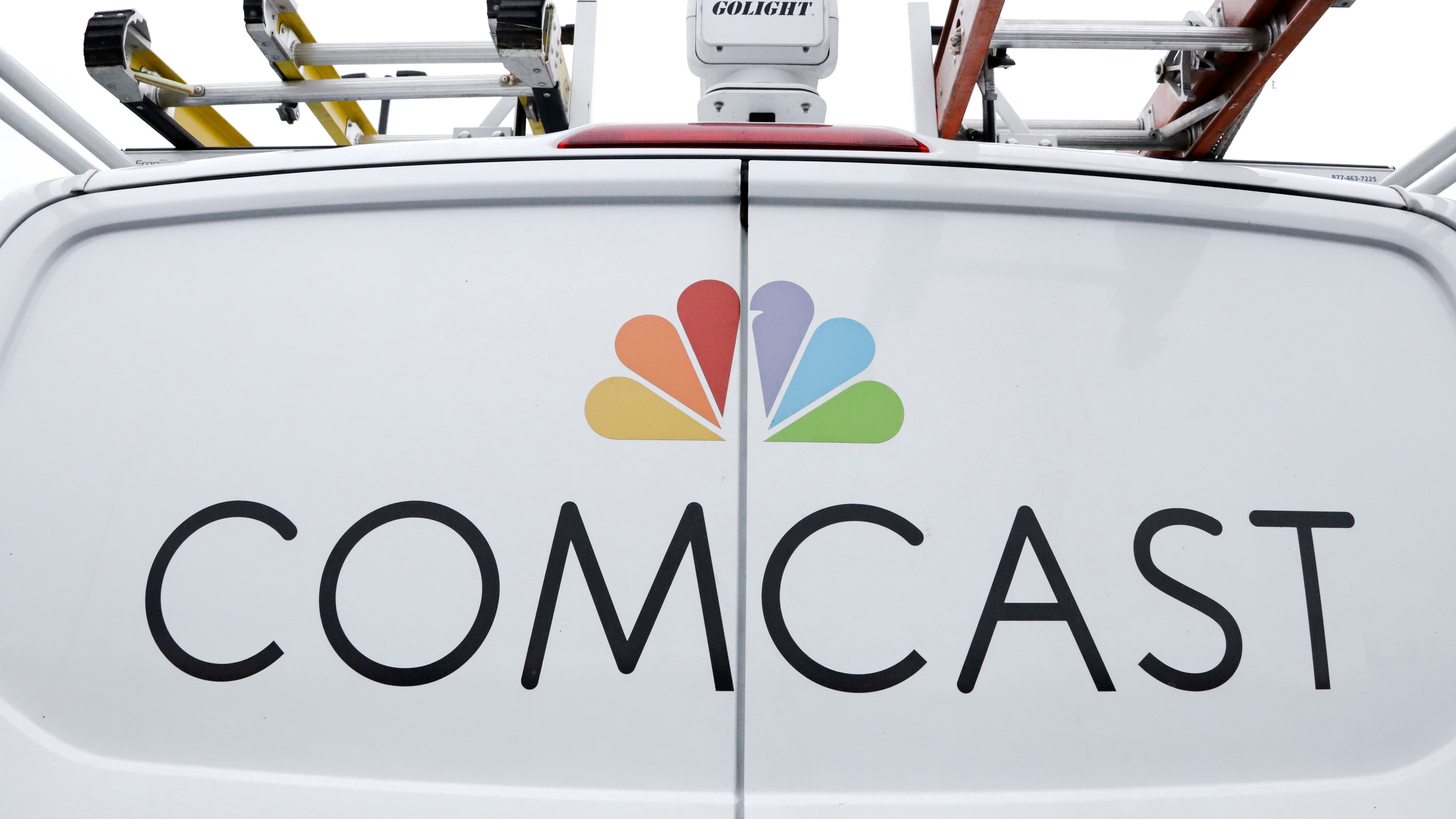 A Comcast truck is shown on Jan. 24, 2019, in Pittsburgh.