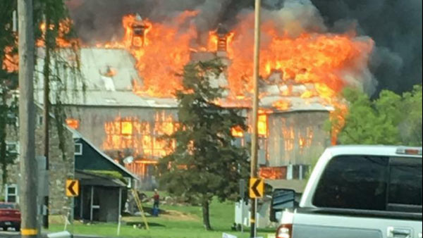 Fire destroys destroys Berks County barn