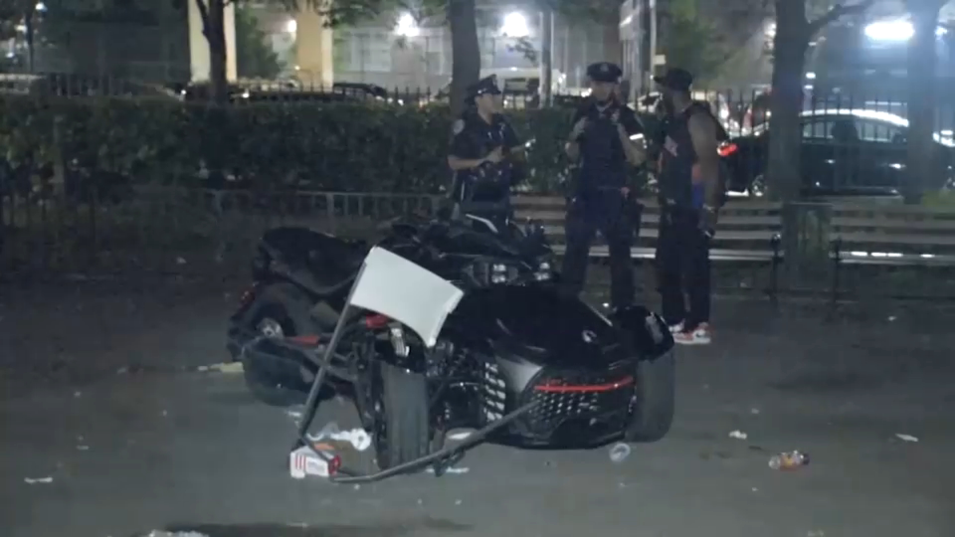 12 injured after motorcycle crash in Brooklyn park