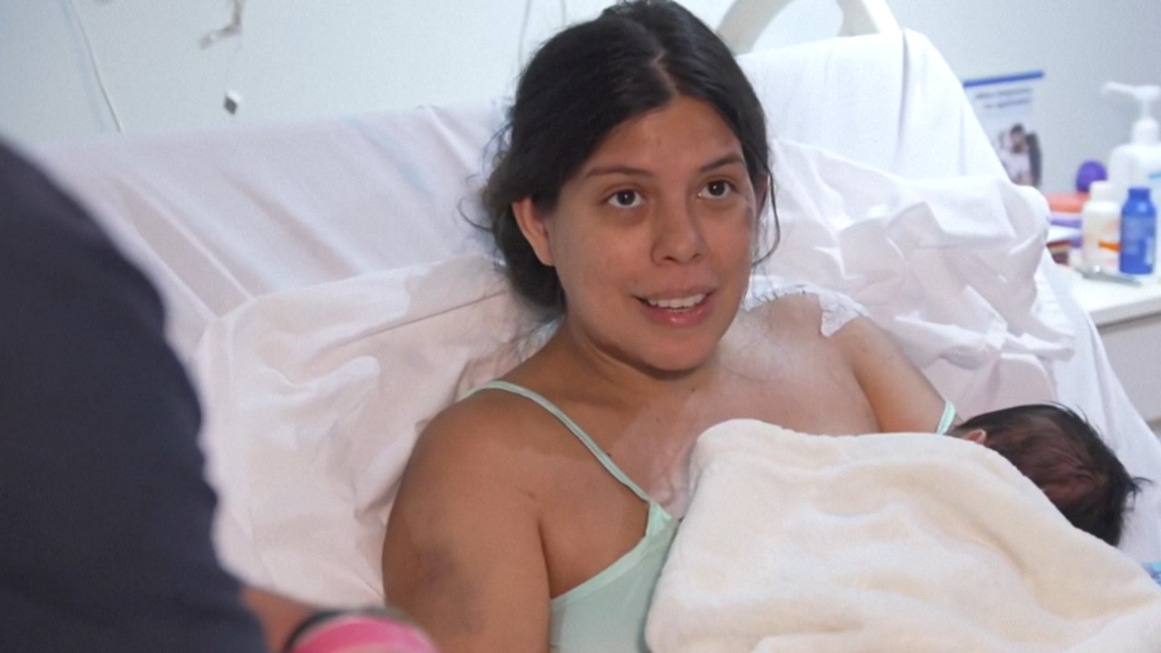 Dayana Patiño speaks to ABC News after she and her 18-day-old son were pulled from rubble following June 24 earthquakes in Venezuela.