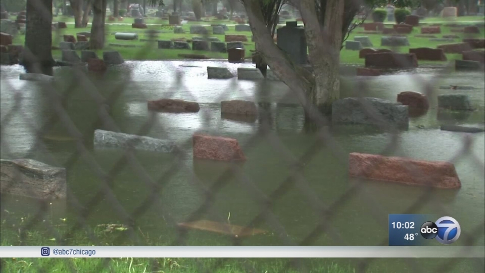 Chicago Weather Bolingbrook driver rescued from flood waters ABC7