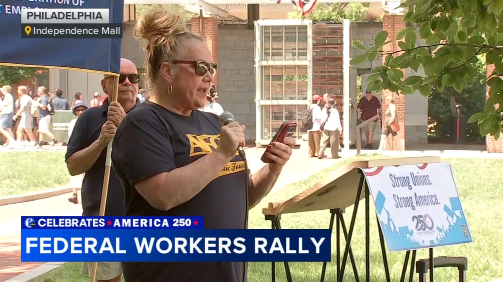 Working Class Rally Federal workers and labor leaders rally at Independence Mall - 6abc ...