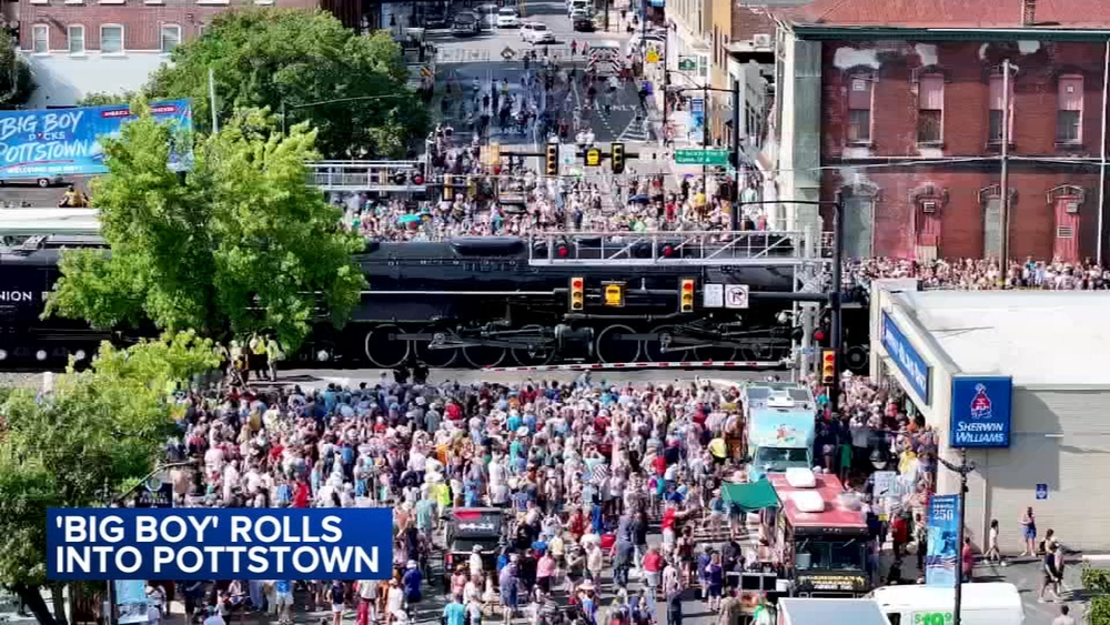 Train enthusiasts wait for hours to get glimpse of historic locomotive