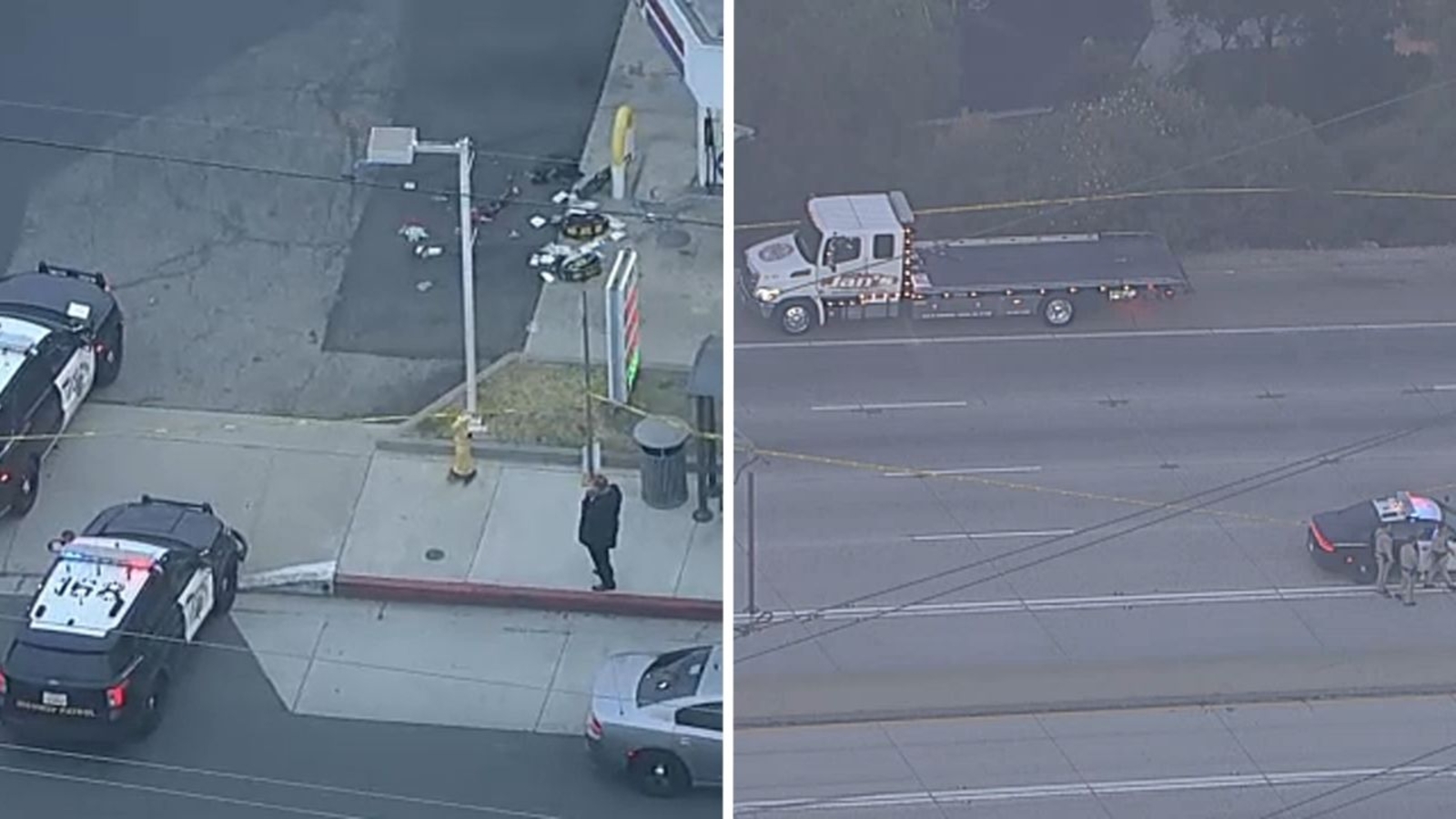 Suspect killed in CHP shooting at Covina gas station after assaulting tow truck driver on 210 Fwy