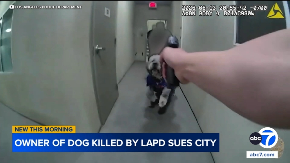 Owner of dog killed by LAPD sues city