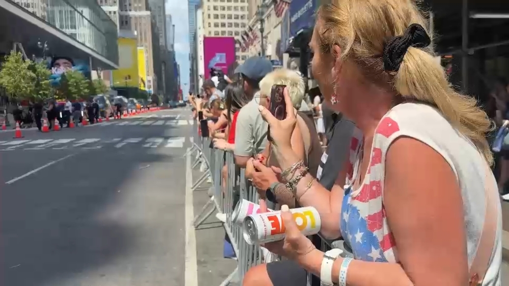 Crowds gather around MSG in anticipation of Taylor Swift-Travis Kelce rumored wedding