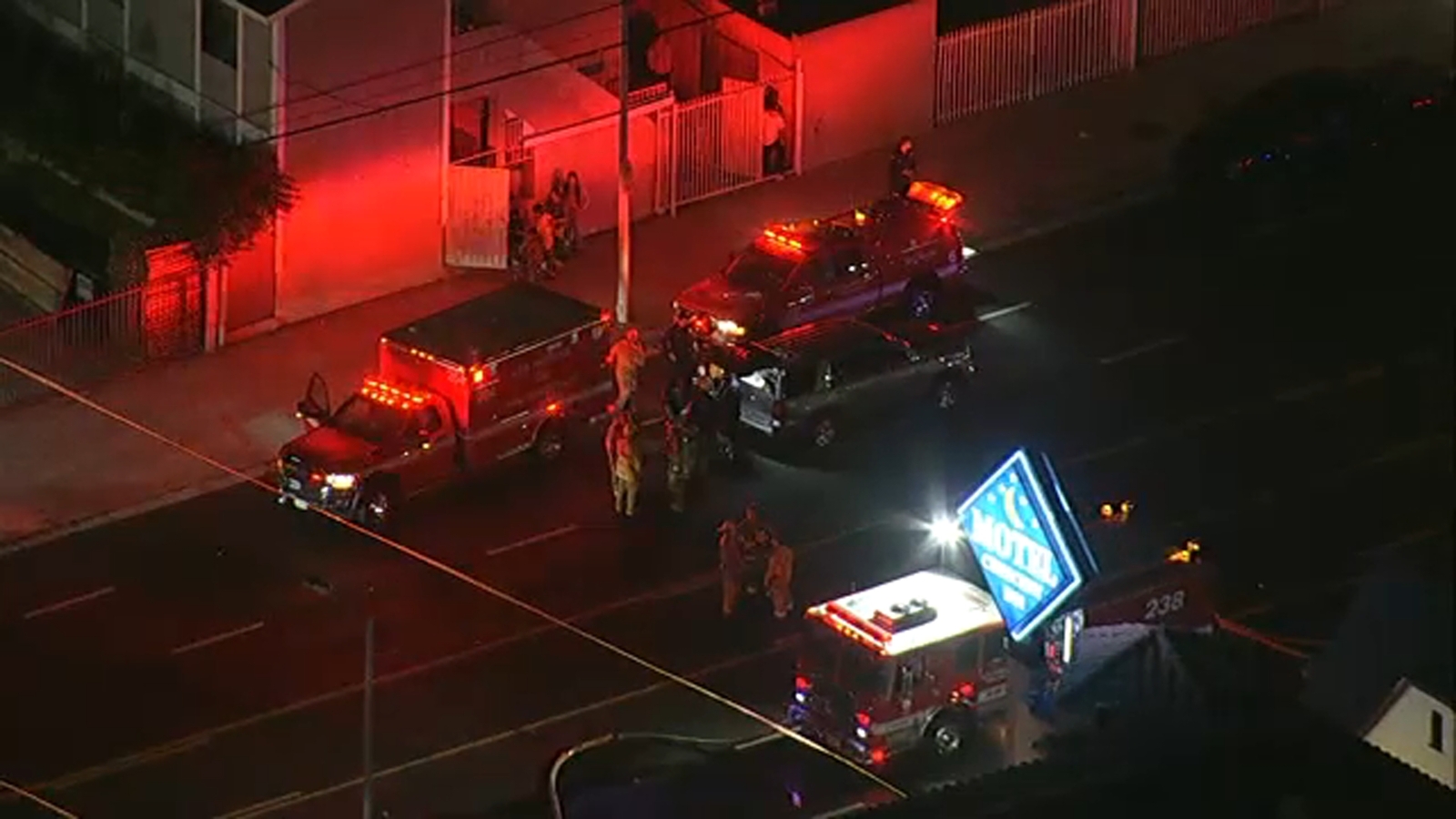 1 critically injured, evacuations underway after fire at LA motel involving fireworks, LAFD says 1 critically injured, evacuations underway after fire at LA motel involving fireworks, LAFD says