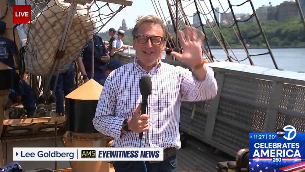 Lee Goldberg reports from a tall ship setting sail in the NY Harbor