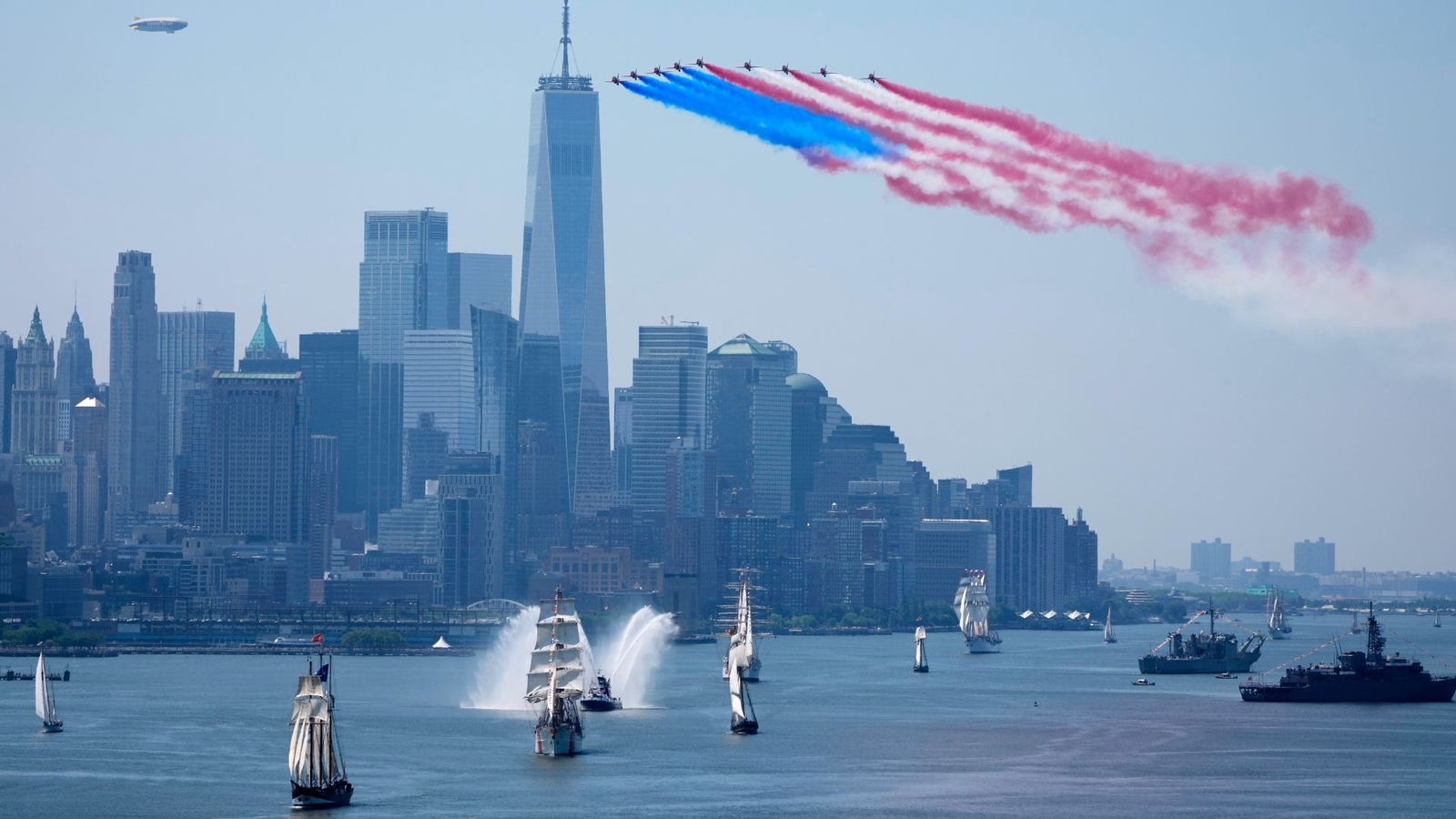 Spectators delighted as parade of tall ships sails up the Hudson River to celebrate America 250