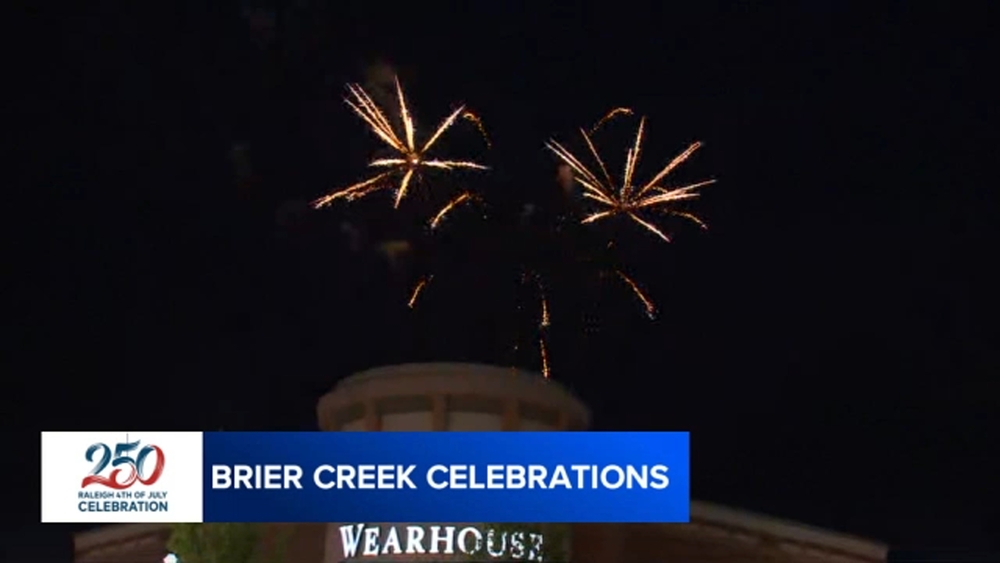 Fireworks light up the sky at Brier Creek