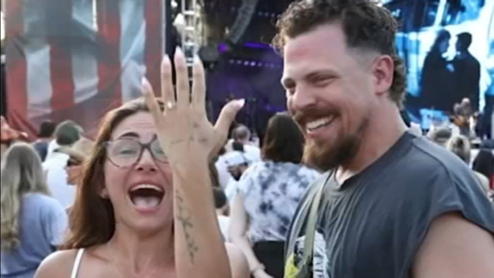 She said yes! Couple engaged during Freedom Over Texas