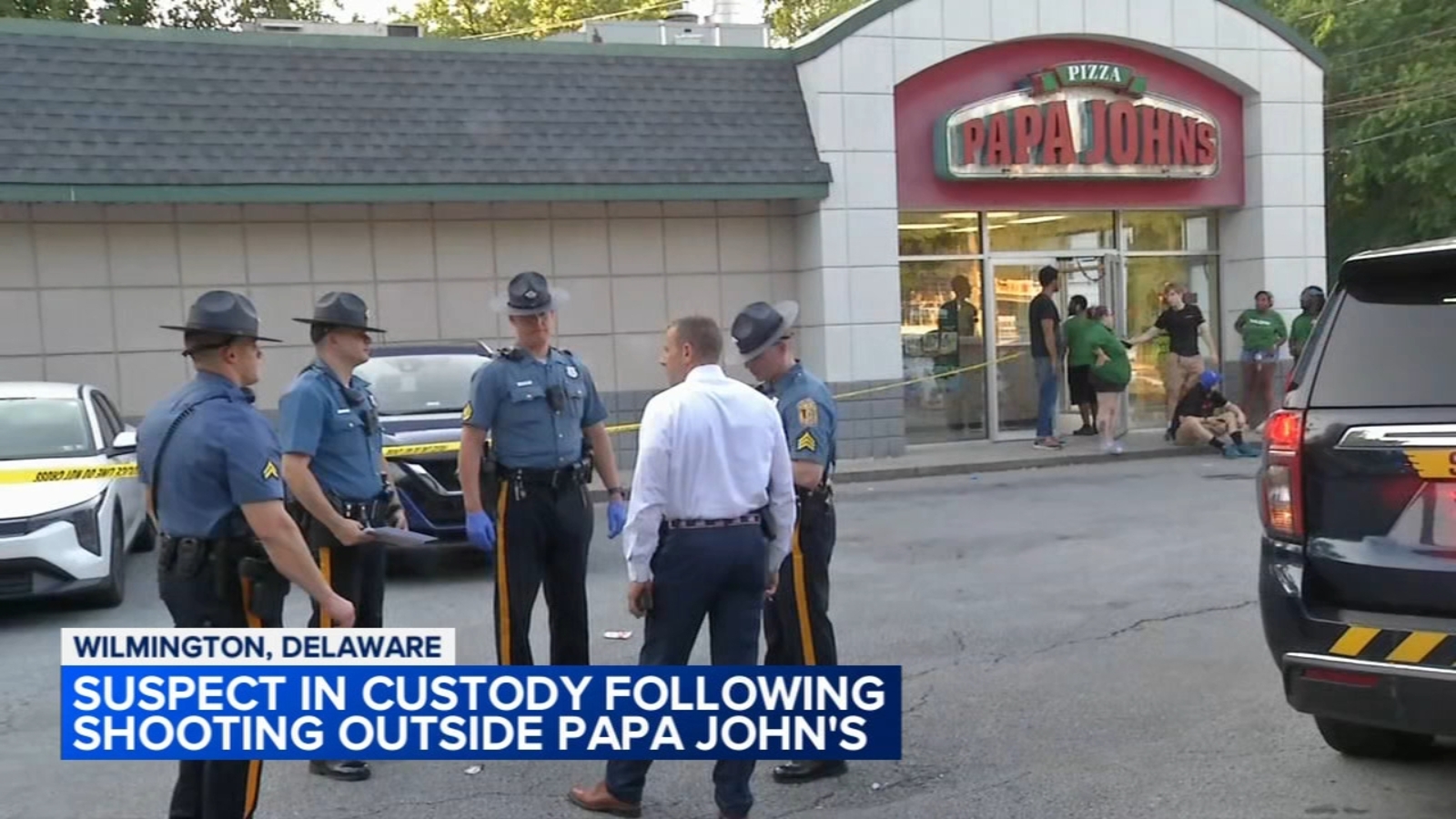 Man arrested in Pennsylvania after woman shot in face in parking lot of Papa John's pizza shop in Delaware - 6abc Philadelphia image