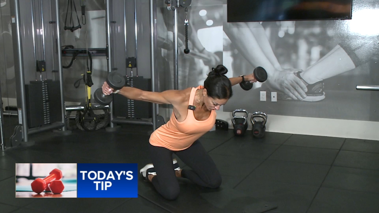 Fitness Tip: Front arm raise with a hinge and reverse fly