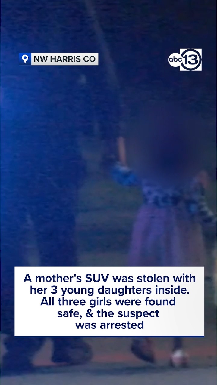 Suspect in custody after taking car with 3 young girls inside
