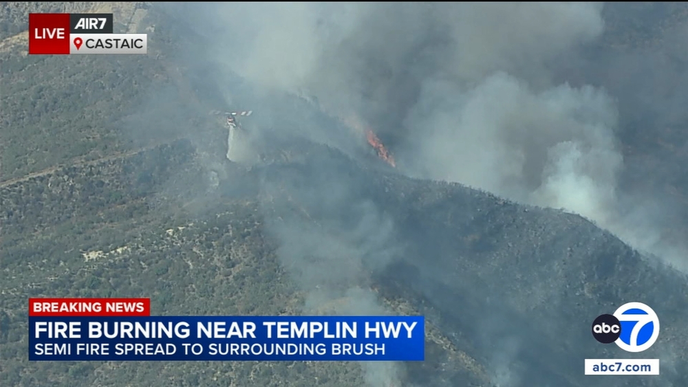 Castaic fire shuts down some 5 Fwy lanes, prompts evacuation warning