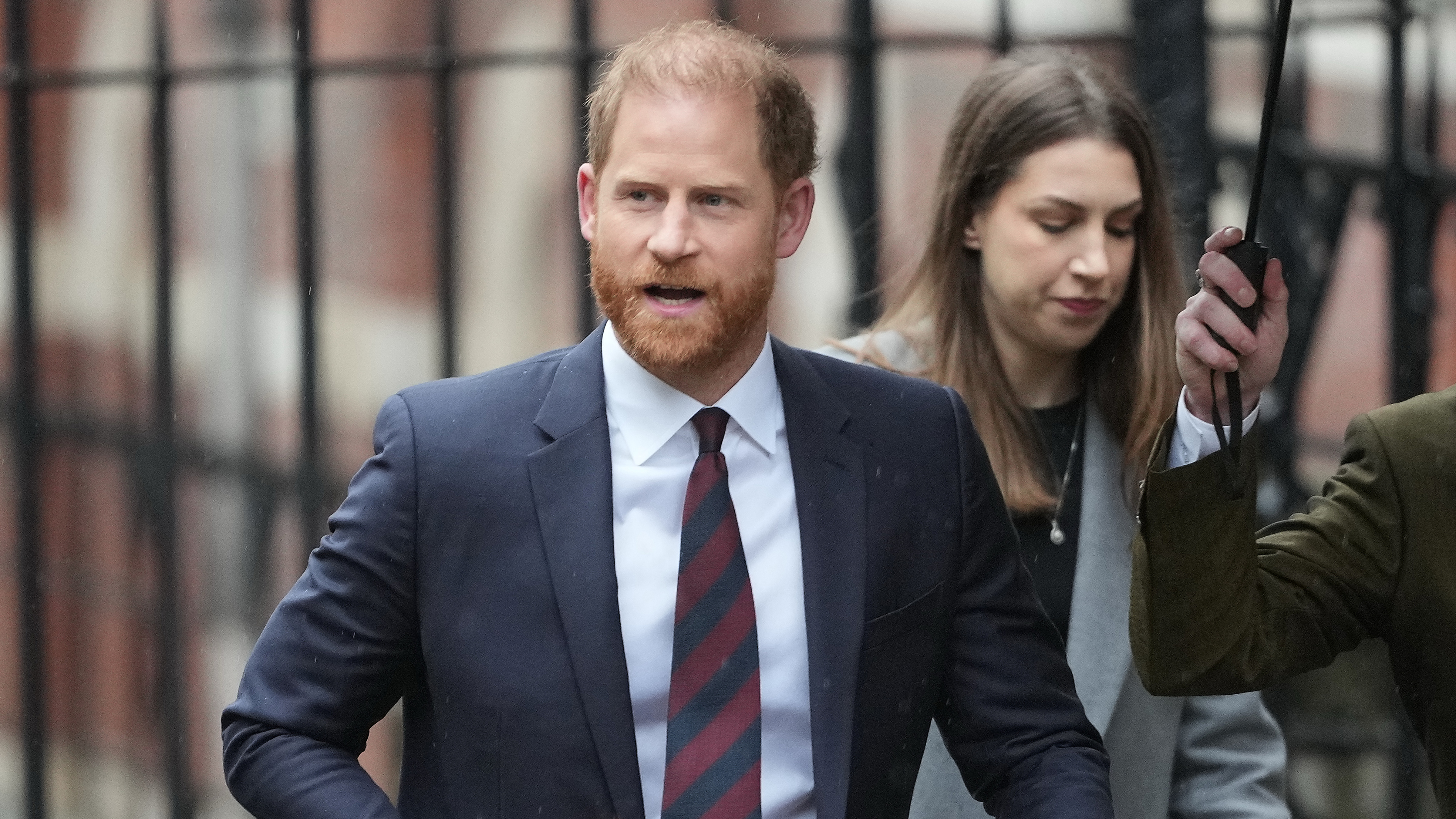 Britain's Prince Harry arrives at London's High Court to lead a group, including Elton John and Elizabeth Hurley, accusing the Daily Mail's publisher of privacy invasion, on Jan. 21, 2026.
