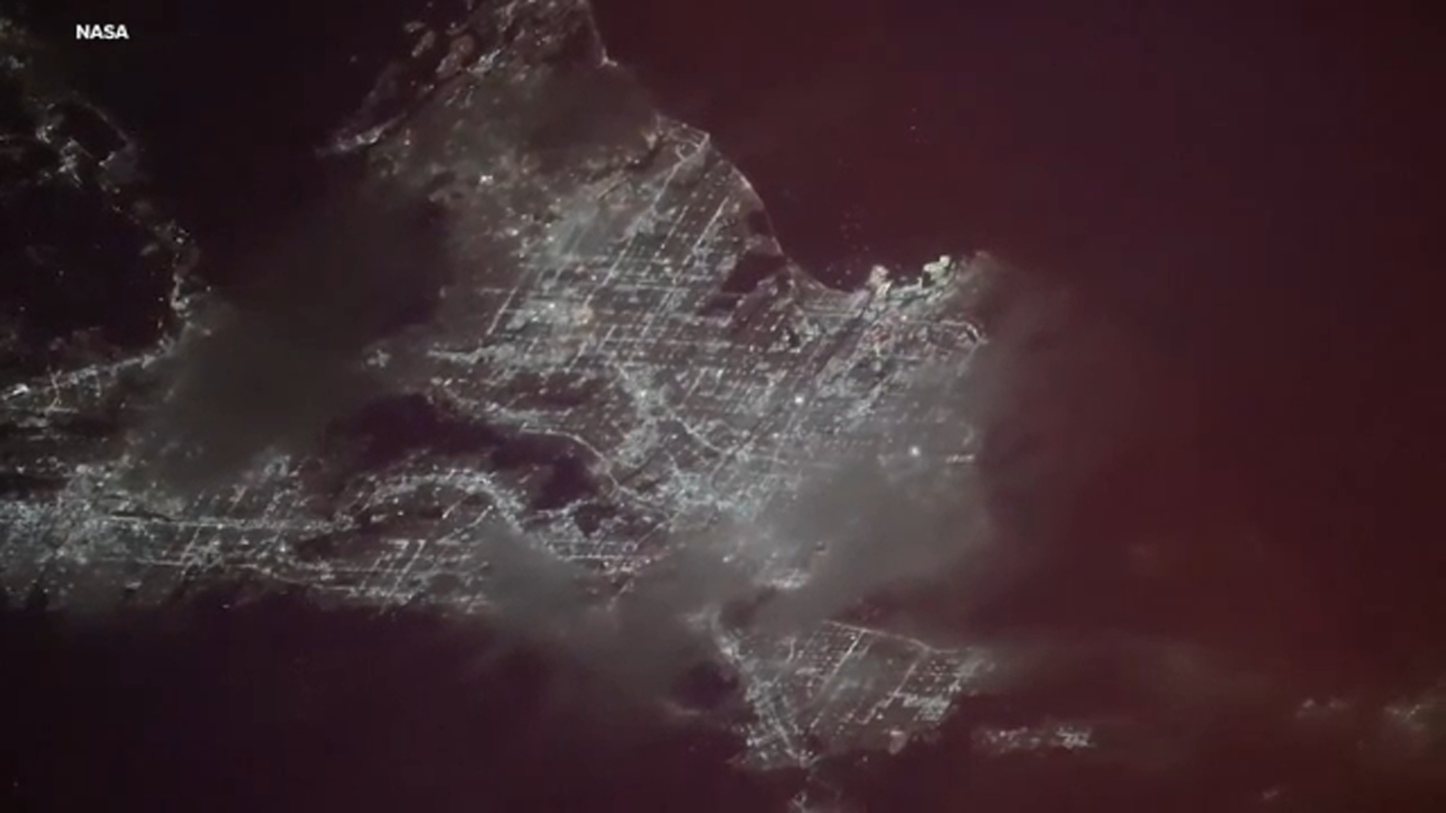 Los Angeles fireworks spotted from space on 4th of July, video shows