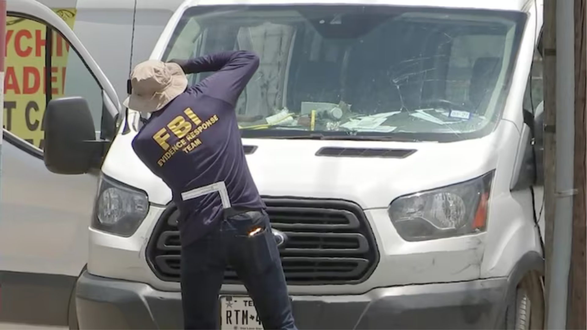 Law enforcement officials are at the scene of a fatal ICE shooting in Houston, on July 7, 2026.