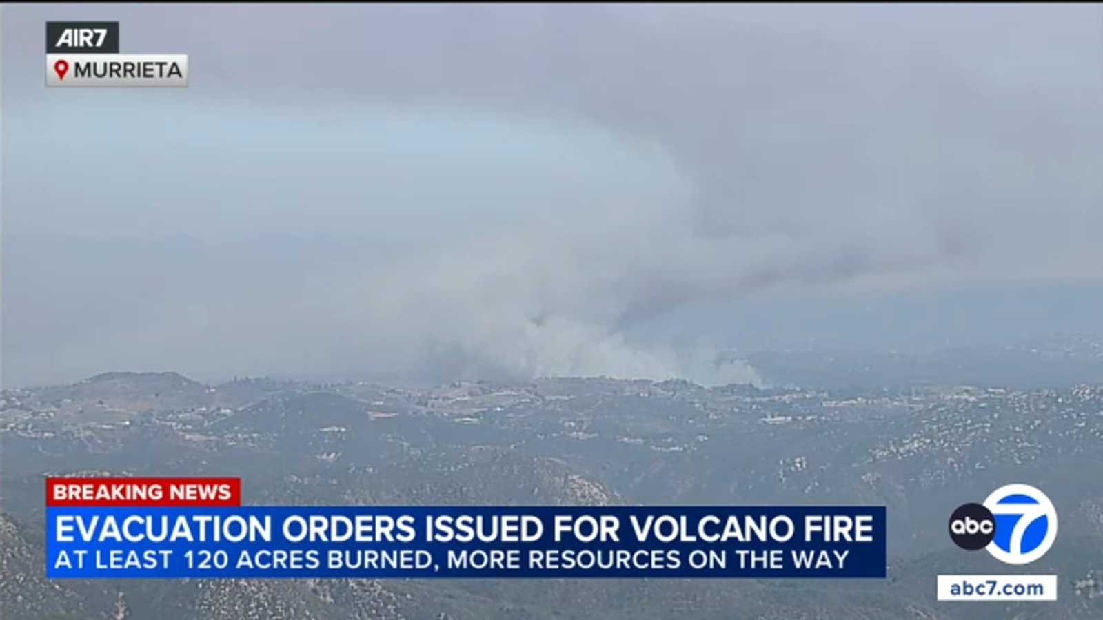 Volcano fire near Murrieta prompts evacuation orders