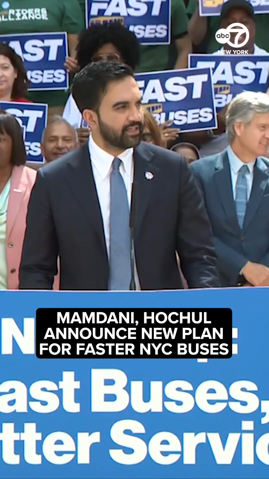 Mamdani, Hochul announce new plan for faster NYC buses