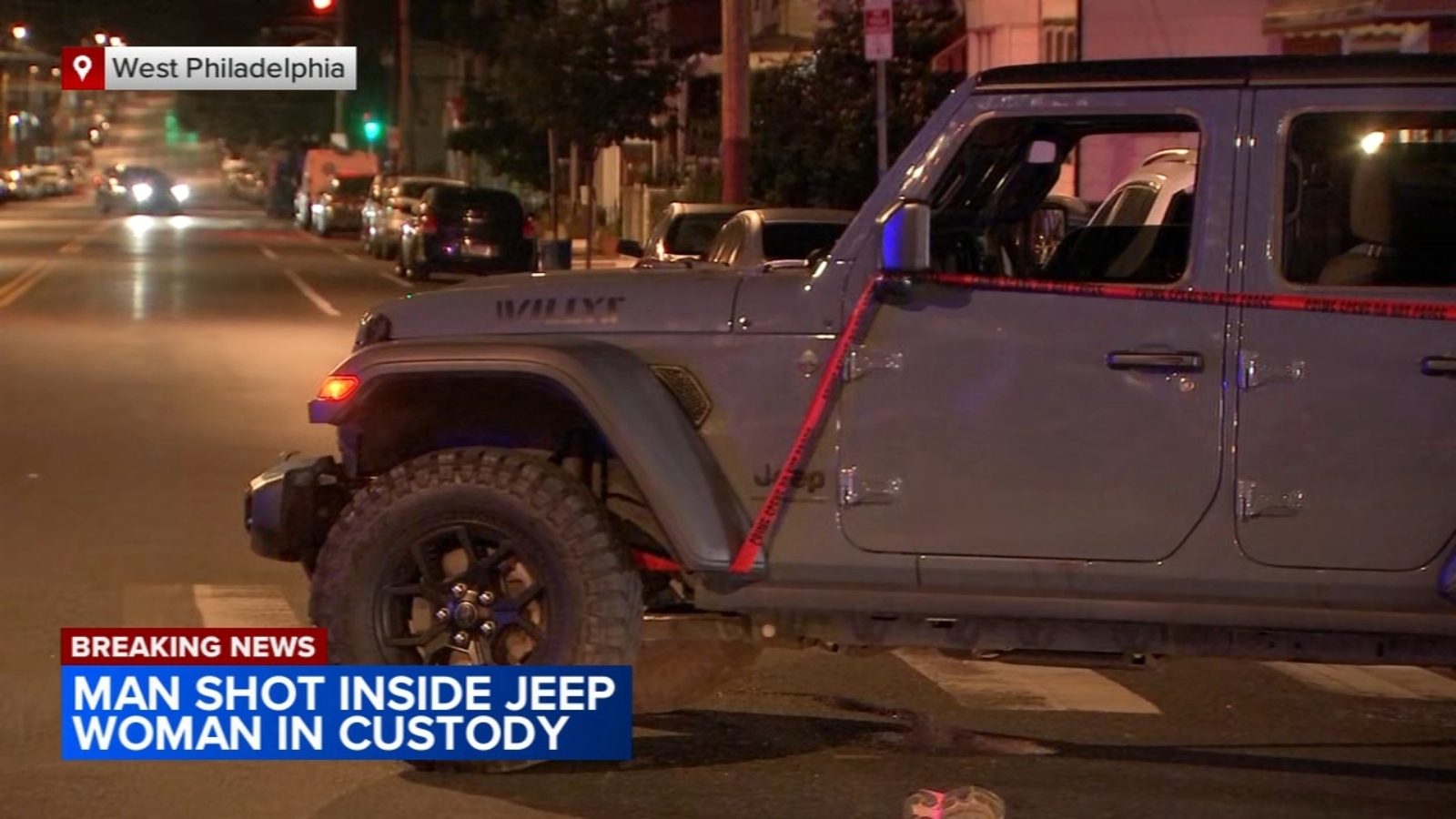 Woman in custody after man shot while inside Jeep in West Philadelphia ...