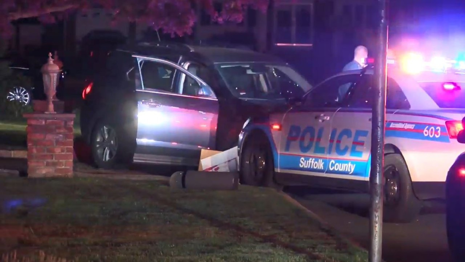 2 arrested after Long Island break-in, police-car wreck - ABC7 New York