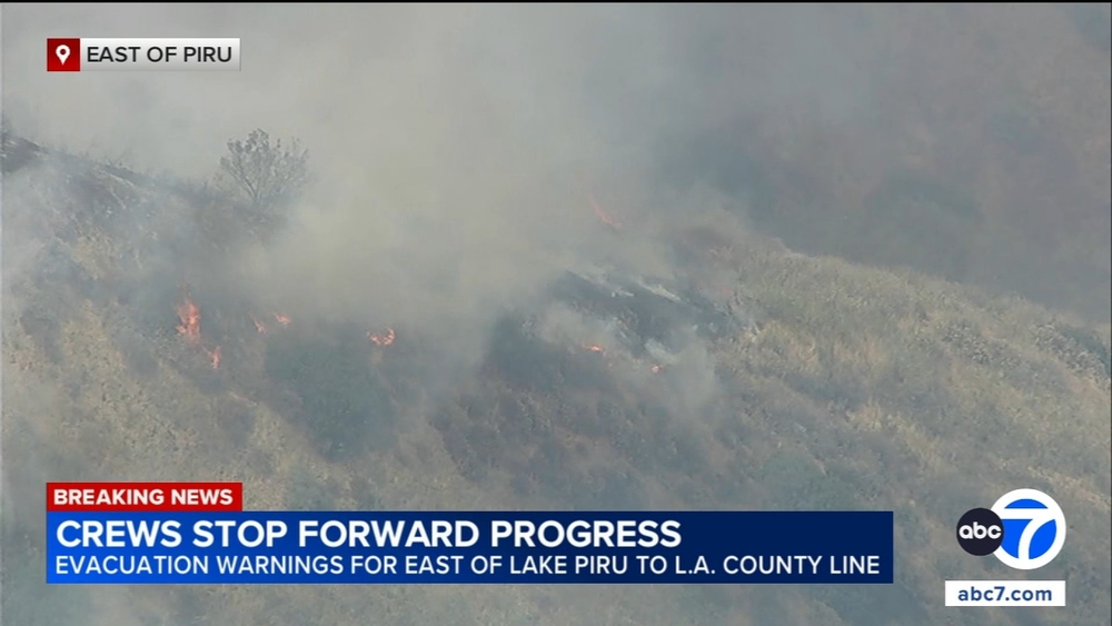 Brush fire breaks out near Piru in Ventura County