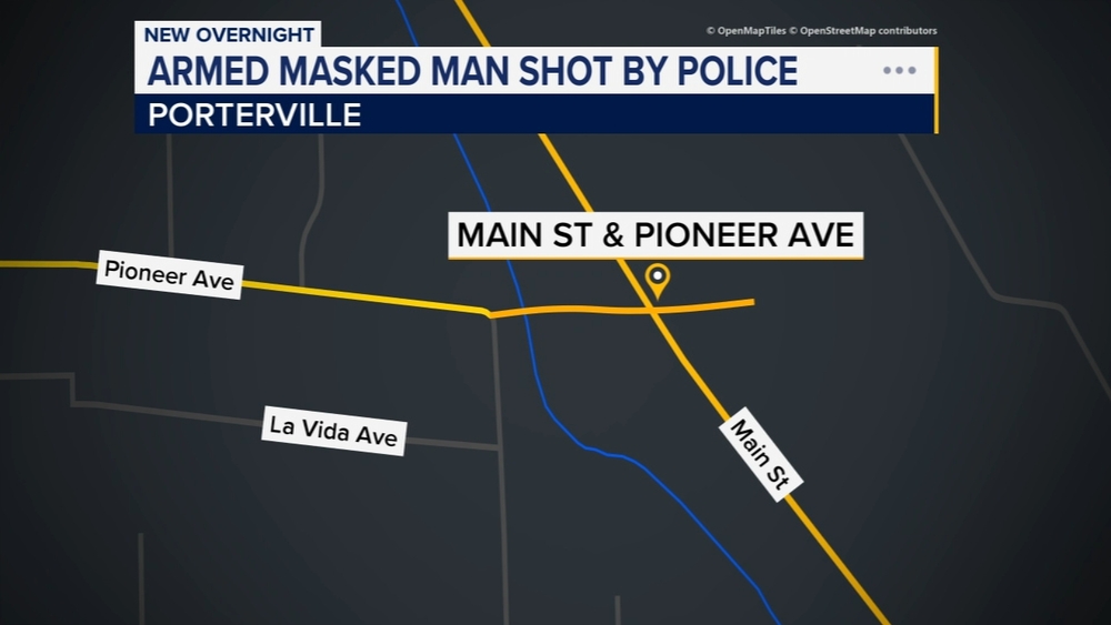 Armed suspect shot by Porterville police officer