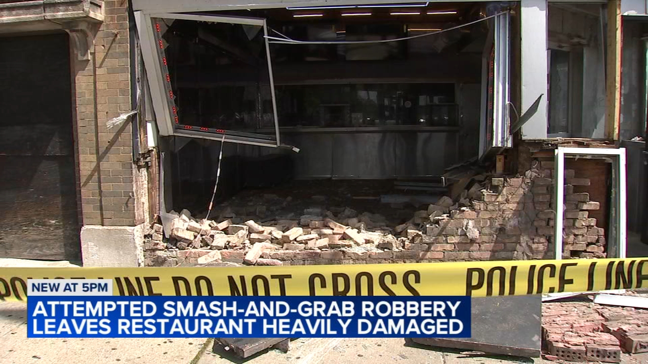 West Side restaurant damaged in smash-and-grab, attempted ATM theft