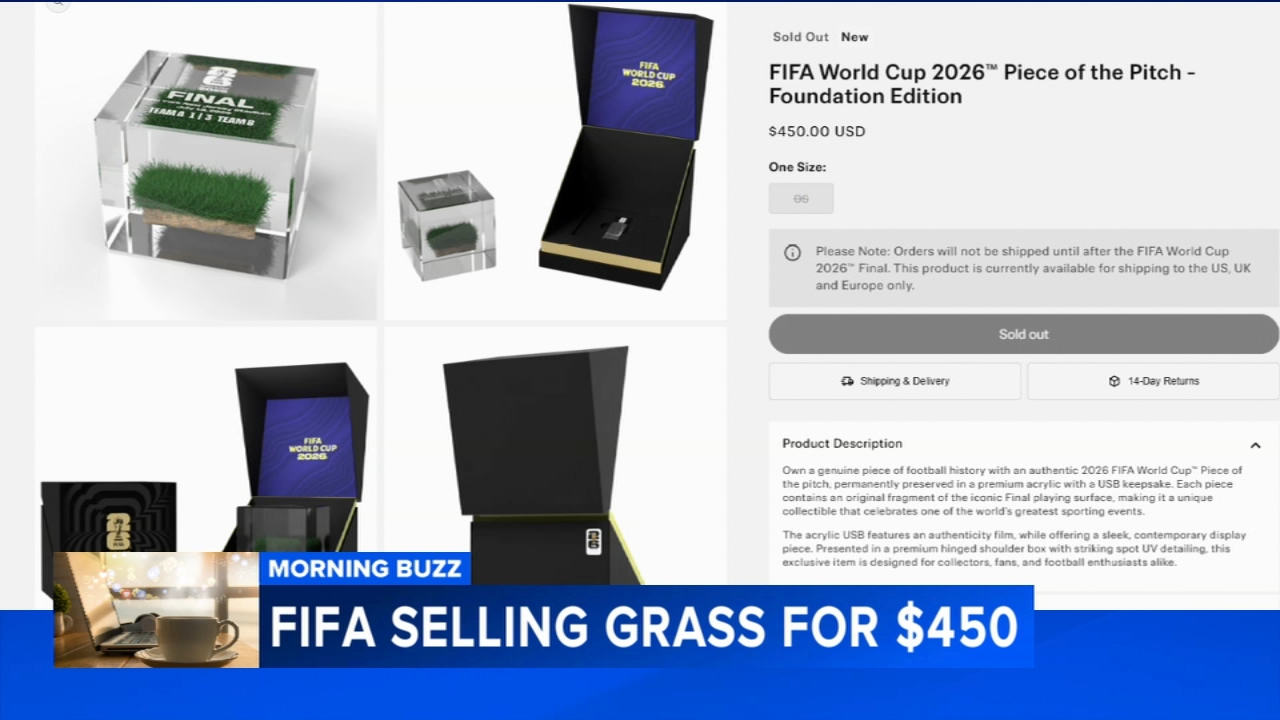 FIFA selling the field to be used for the World Cup final for $450