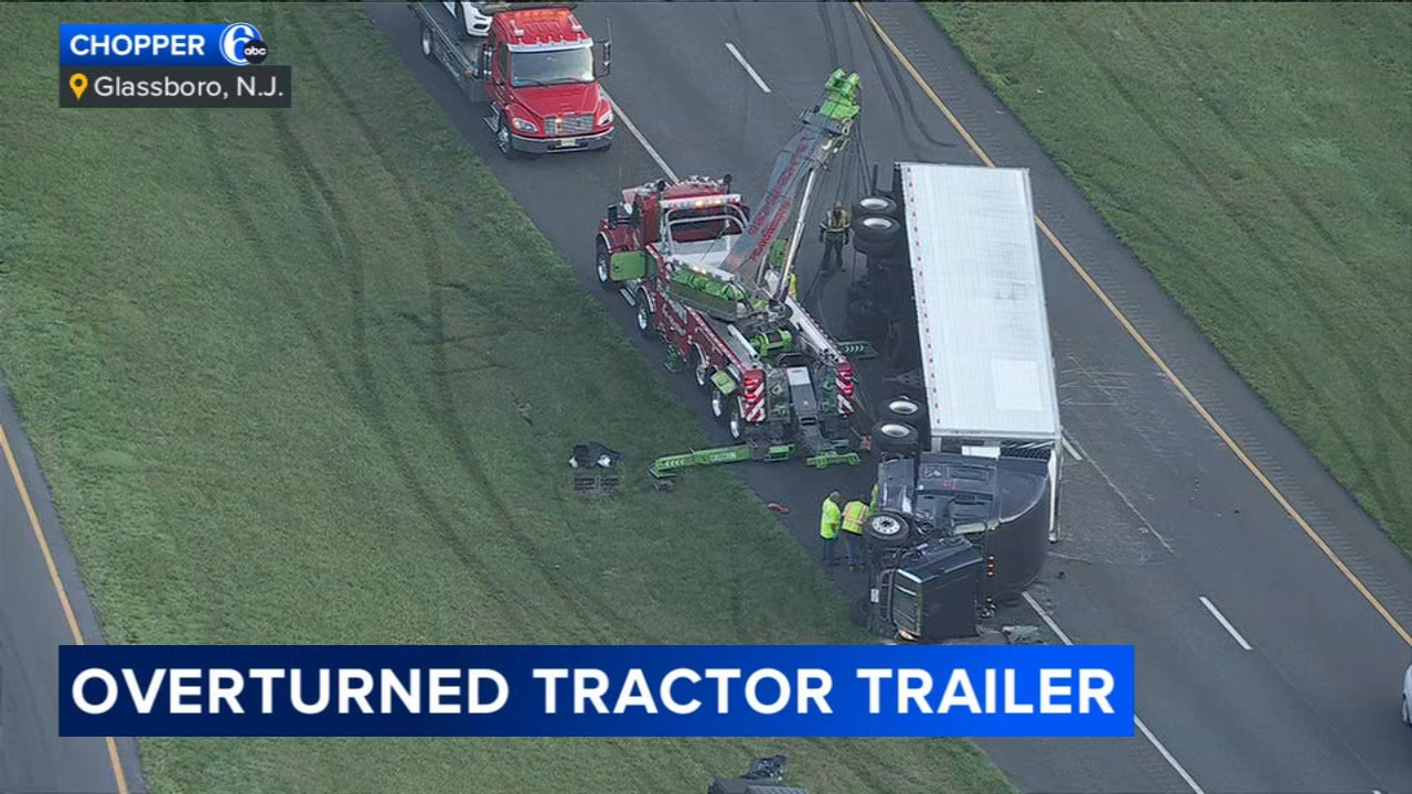 Route 55 reopens in Gloucester County after tractor-trailer crash