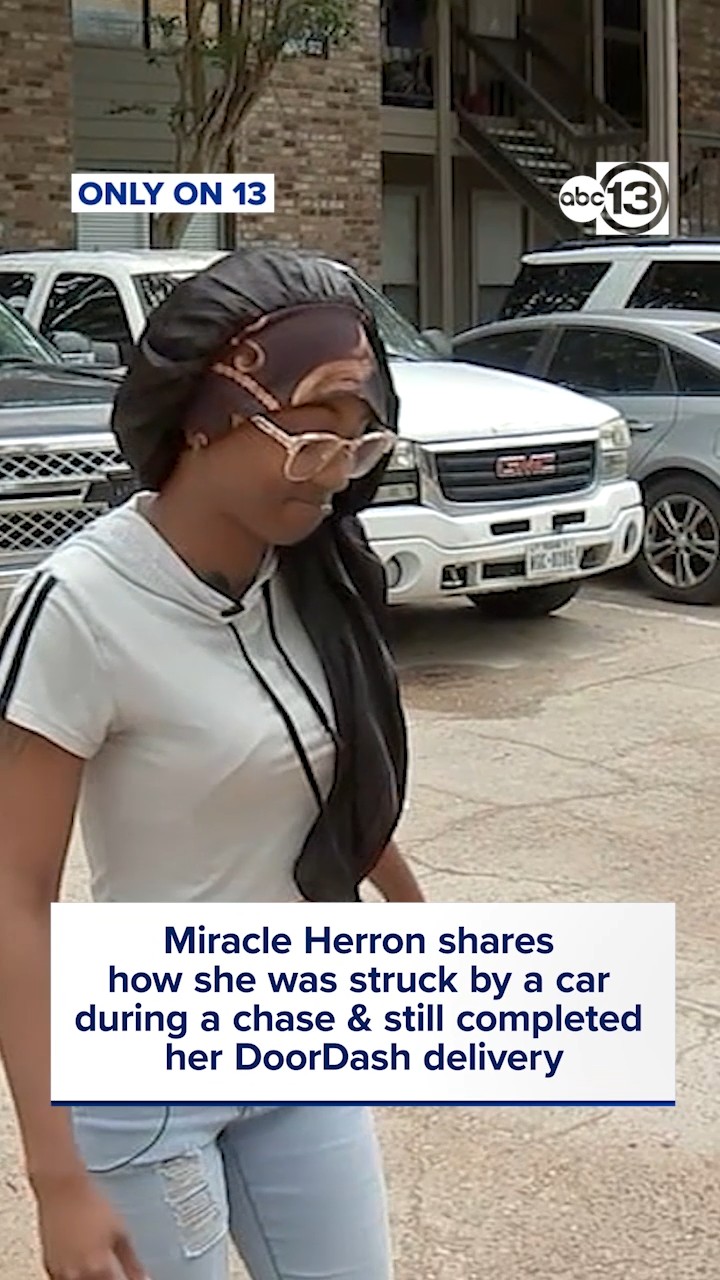 Miracle was struck by a car being chased & completed her delivery