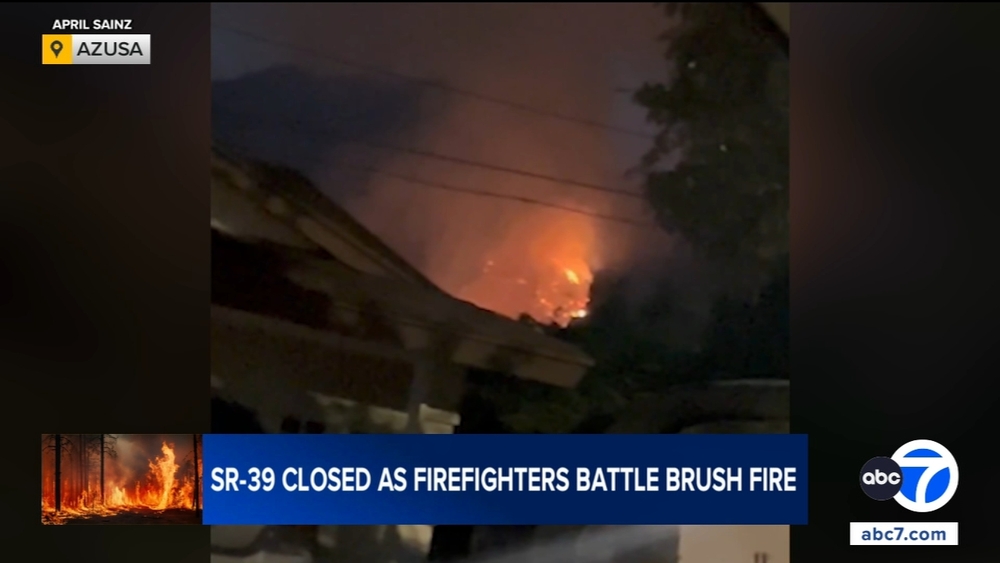 Brush fire in Azusa prompts closure of Highway 39