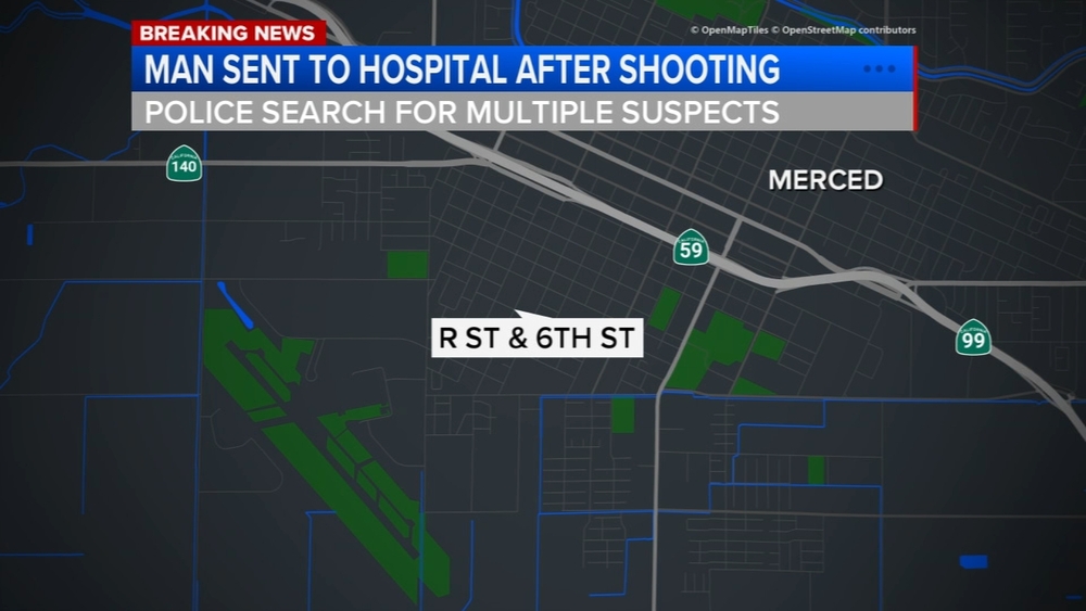 Man airlifted to hospital following shooting in Merced, police say