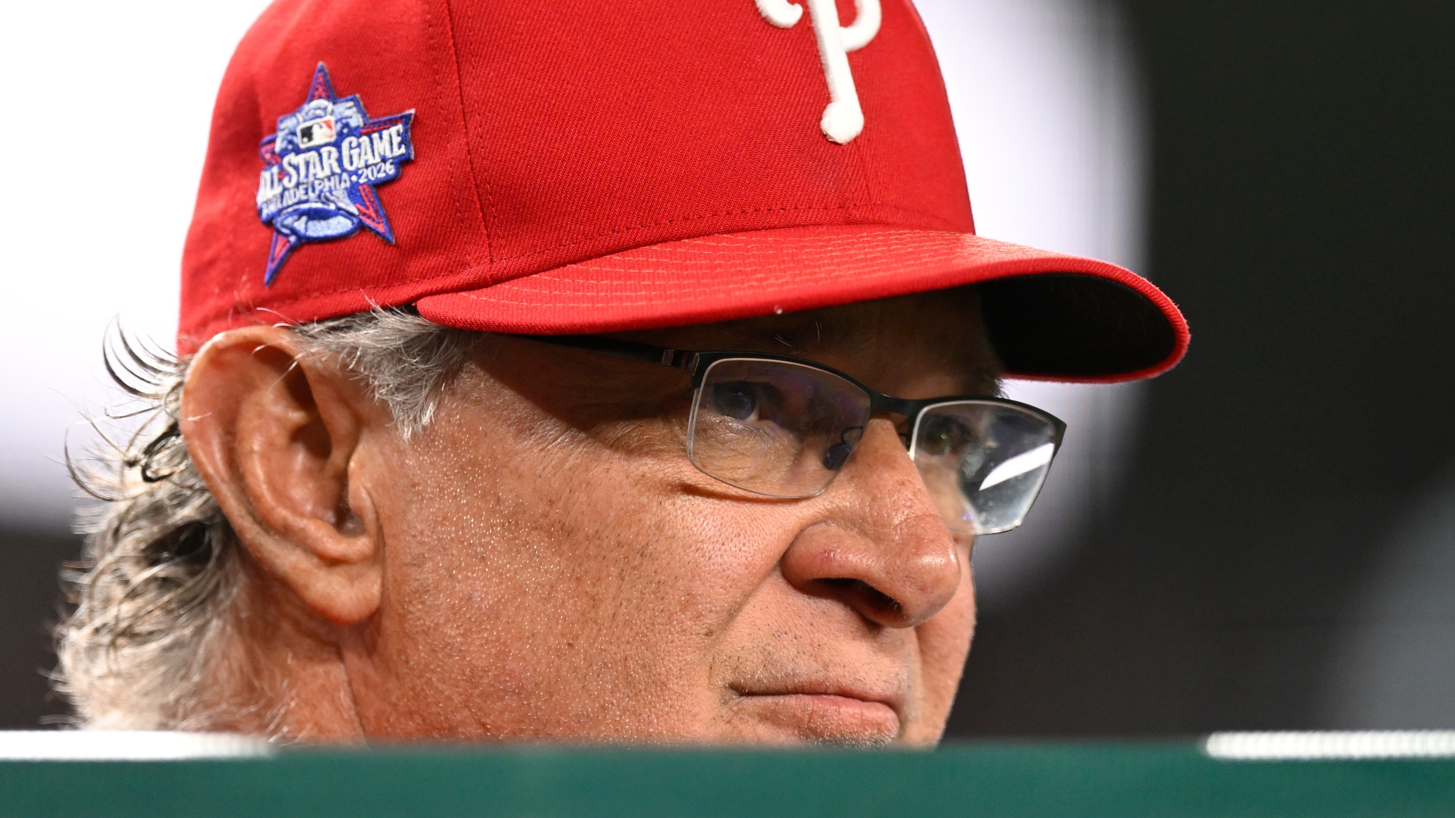 Philadelphia Phillies interim manager Don Mattingly watches the action from the dugout during the fifth inning of a baseball game against the Washington Nationals June 22, 2026