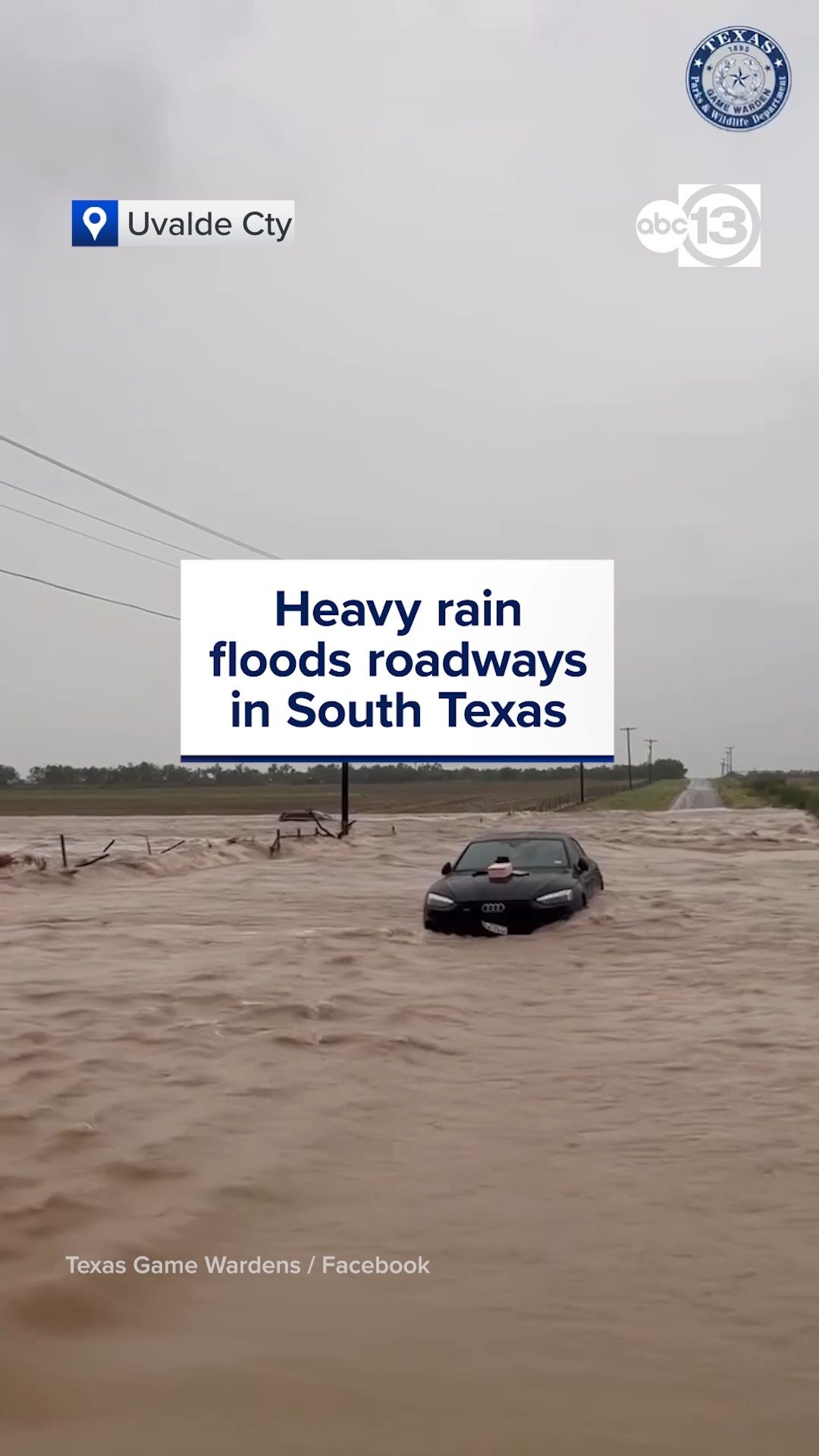High water rescue after heavy rains in Uvalde Texas.