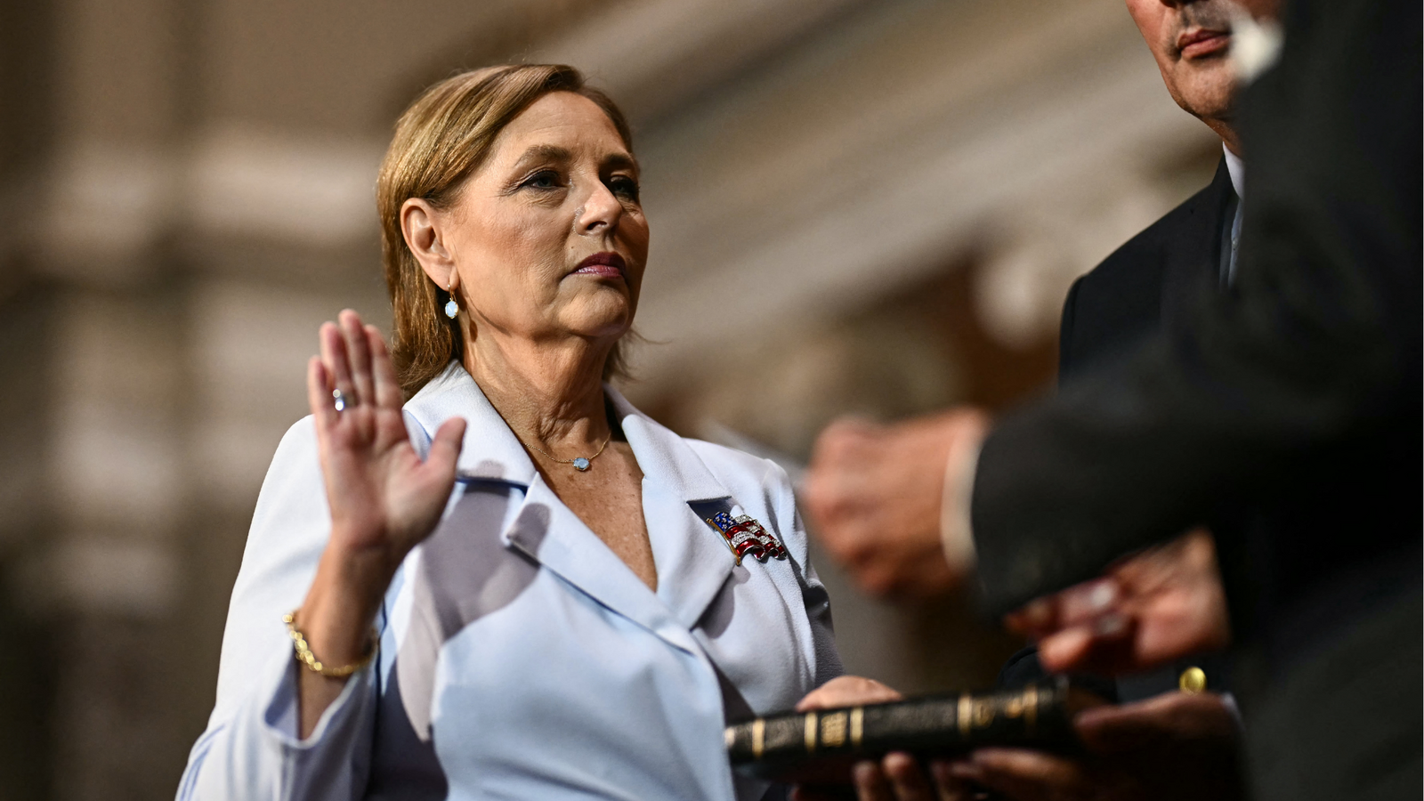 Darline Graham sworn in to finish late brother Lindsey Graham's Senate term