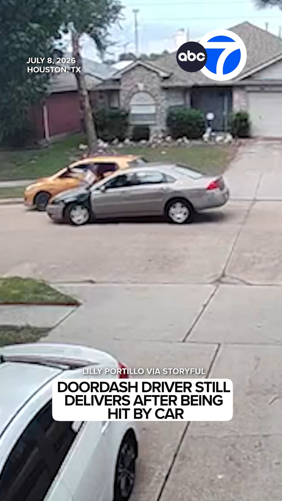 DoorDash driver still delivers after being hit by car