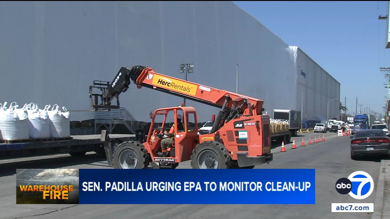 Nearly 1 month since Boyle Heights warehouse fire, Padilla urges EPA to monitor clean-up