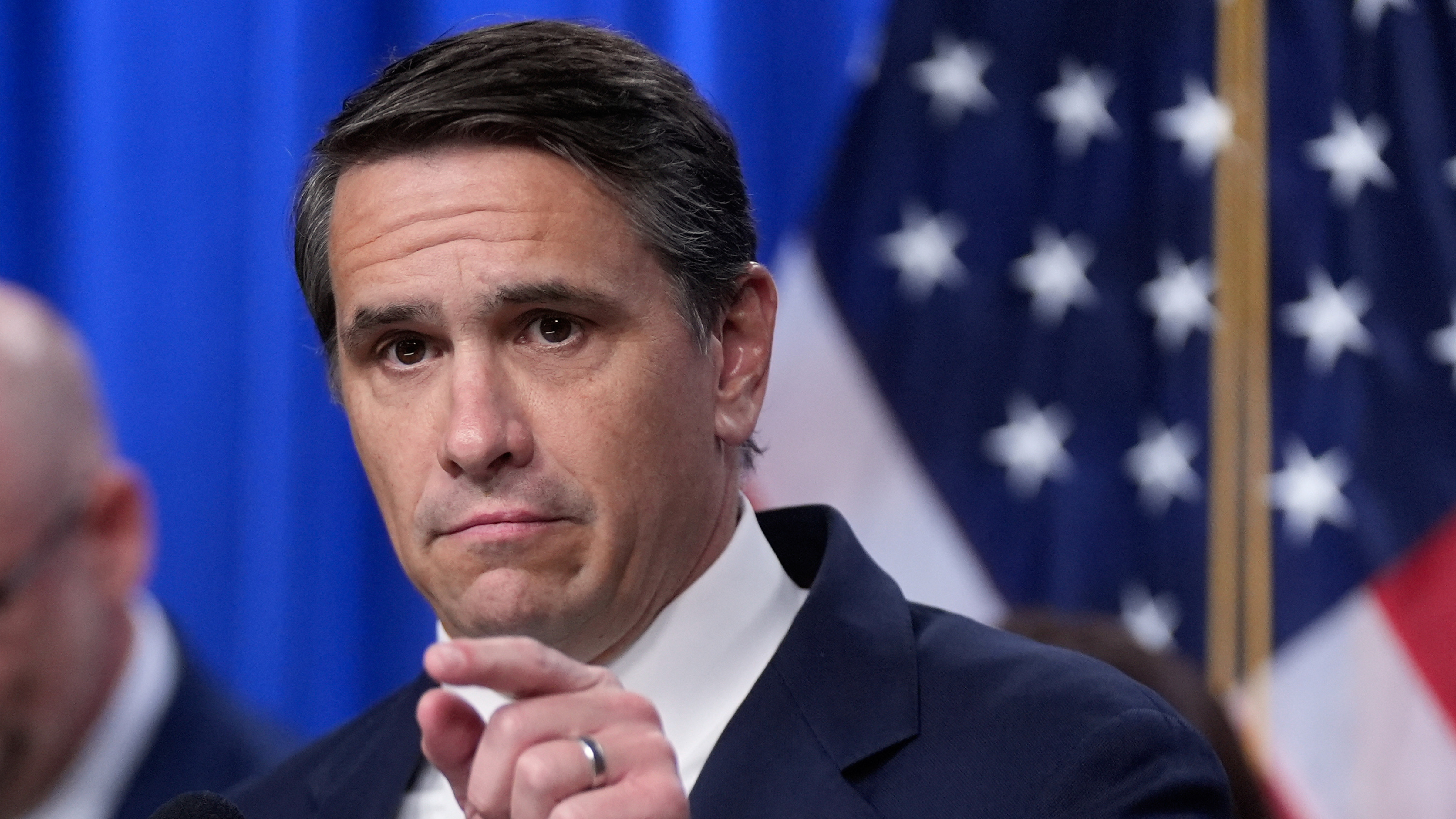 Acting Attorney General Todd Blanche speaks during a news conference on unaccompanied children at the Justice Department Thursday, June 11, 2026, in Washington.