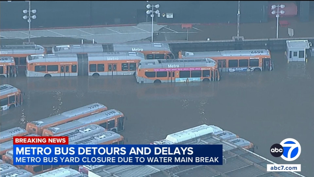 Metro bus service resumes after West Hollywood flooding