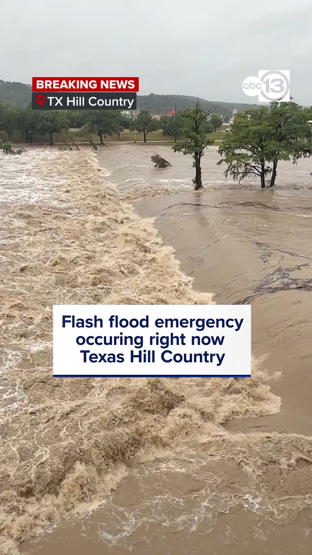 Flash flooding strikes Texas Hill Country.