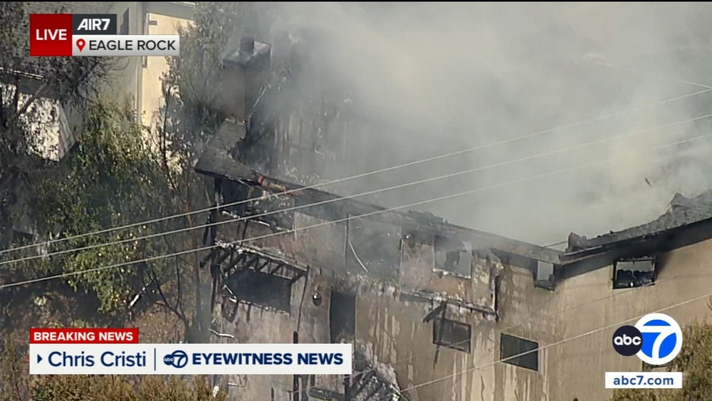 Fire breaks out in Eagle Rock area, engulfs at least 1 home