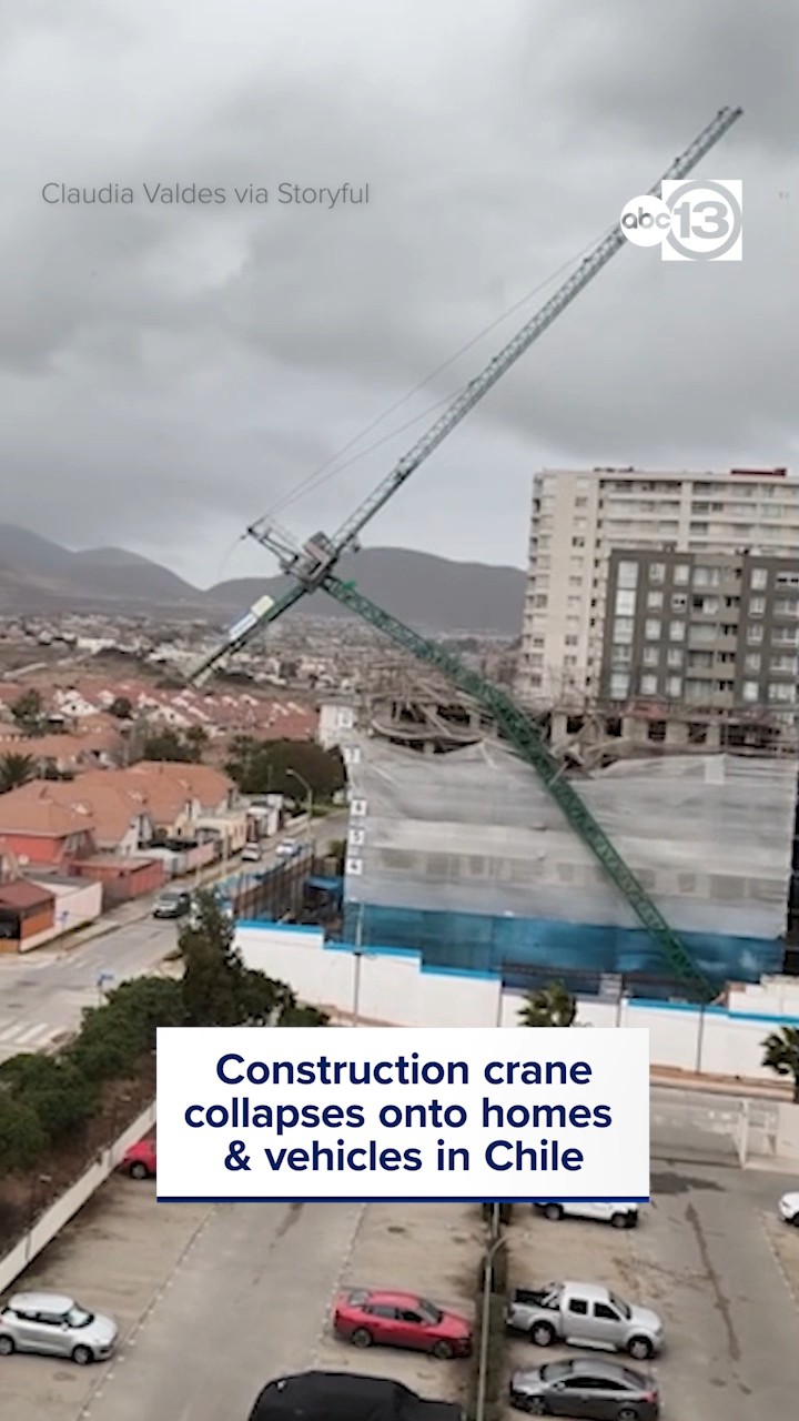 Crane collapse in Coquimbo, Chile