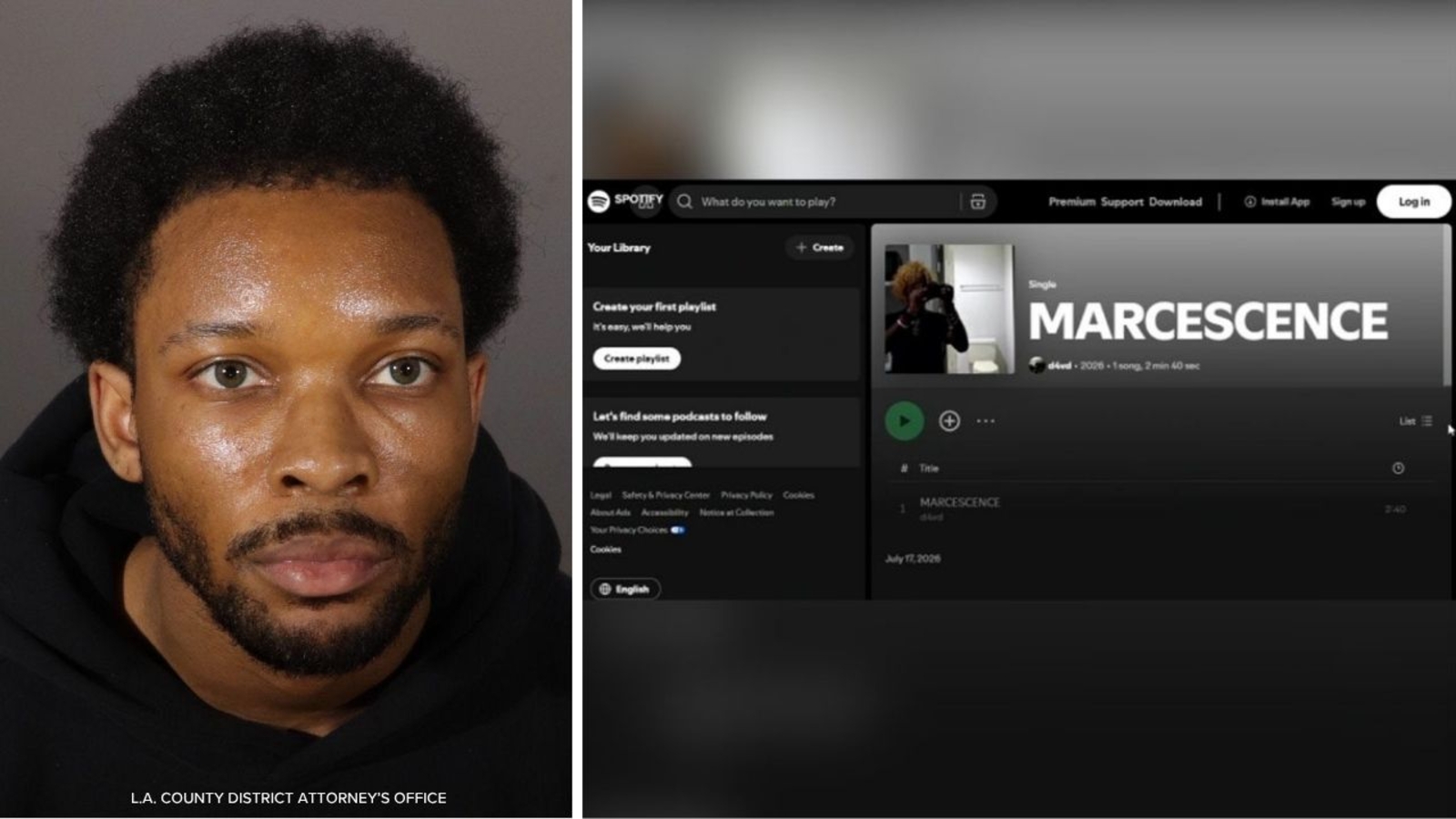 Apparent new D4vd song briefly appears on Spotify as he remains jailed on murder charges in the death of Celeste Rivas Hernandez Apparent new D4vd song briefly appears on Spotify as he remains jailed on murder charges in the death of Celeste Rivas Hernandez