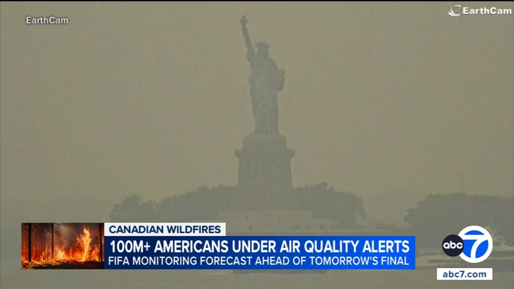 100M Americans under air quality alerts due to smoke from Canada fires